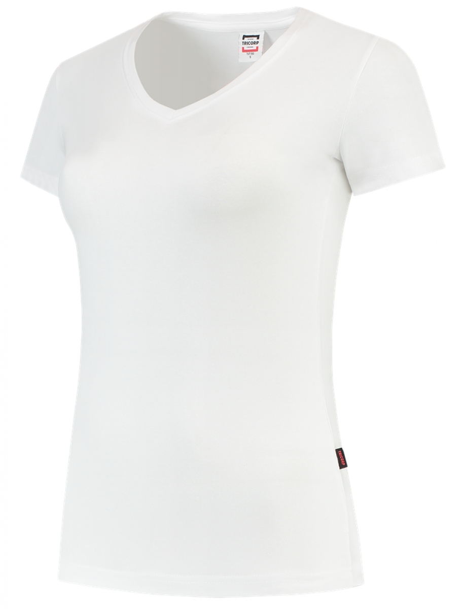 TRICORP-Worker-Shirts, Damen-T-Shirts, V-Ausschnitt, 190 g/m, wei