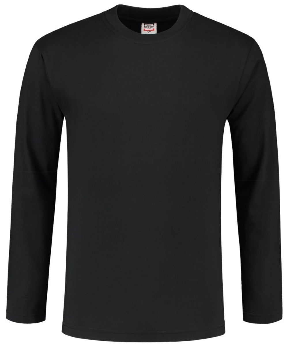 TRICORP-Worker-Shirts, T-Shirt, Basic Fit, Langarm, 200 g/m, black
