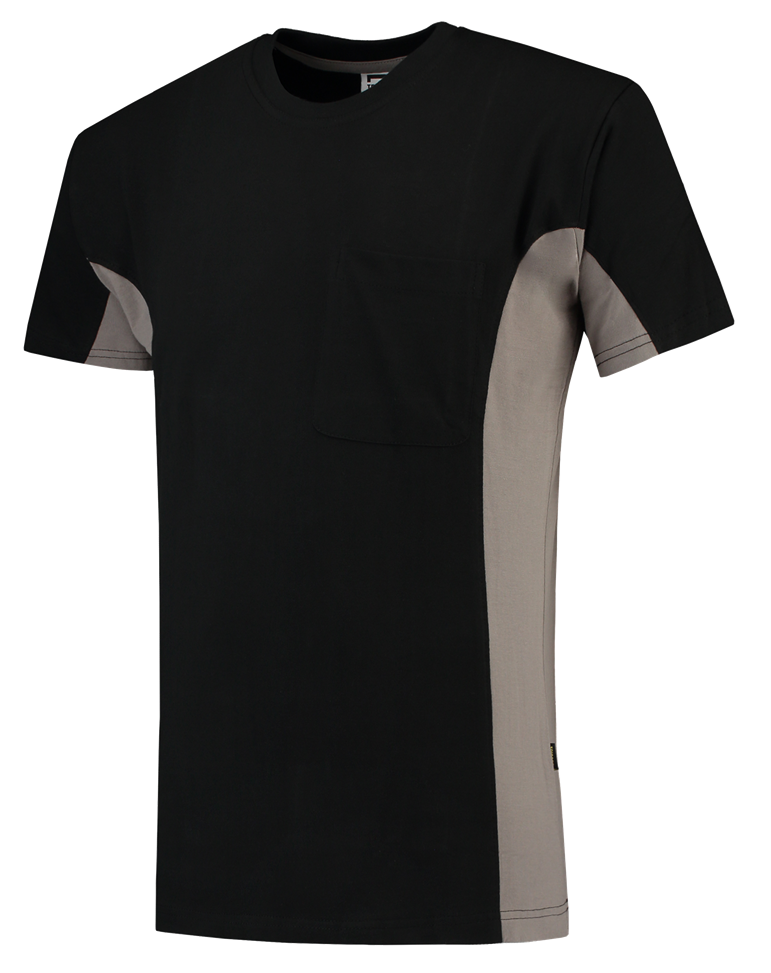 TRICORP-Worker-Shirts, T-Shirt, mit Brusttasche, Bicolor, 190 g/m², black-grey