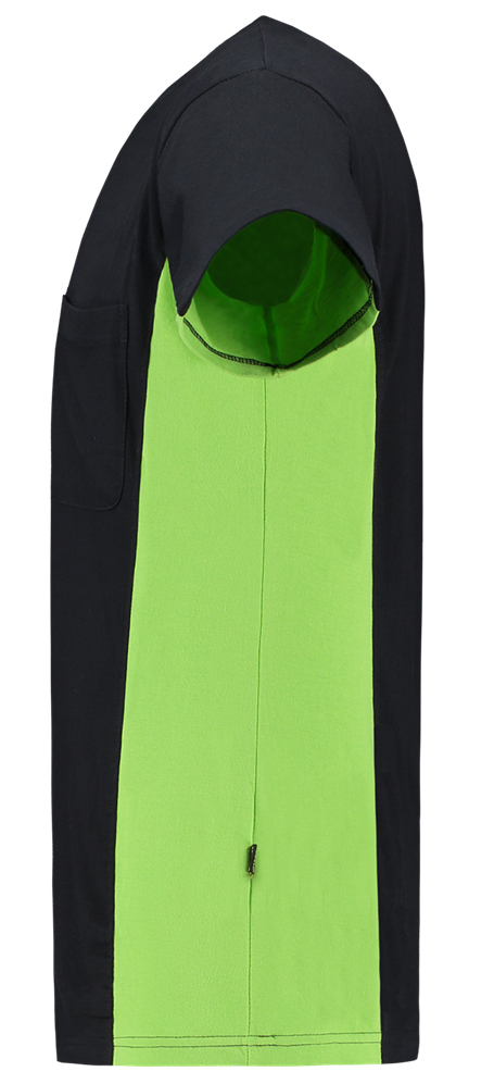 TRICORP-Worker-Shirts, T-Shirt, mit Brusttasche, Bicolor, 190 g/m², black-lime
