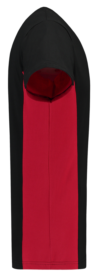 TRICORP-Worker-Shirts, T-Shirt, mit Brusttasche, Bicolor, 190 g/m², black-red