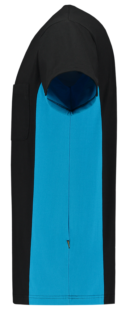 TRICORP-Worker-Shirts, T-Shirt, mit Brusttasche, Bicolor, 190 g/m², black-turquoise