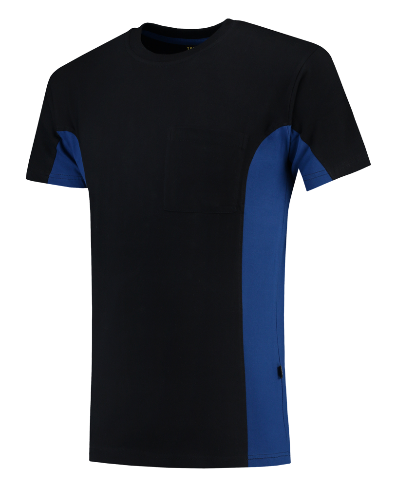 TRICORP-Worker-Shirts, T-Shirt, mit Brusttasche, Bicolor, 190 g/m², navy-royalblue