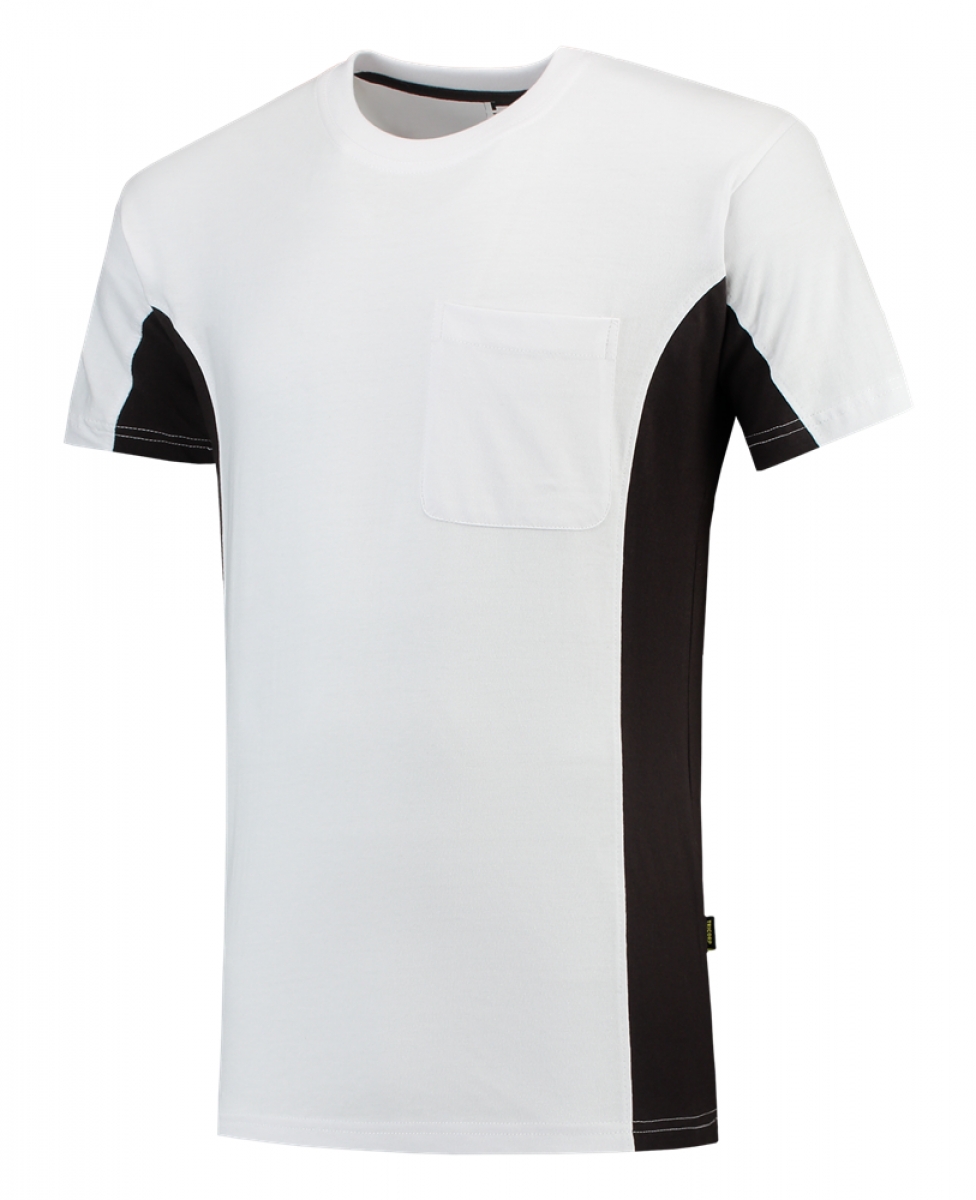 TRICORP-Worker-Shirts, T-Shirt, mit Brusttasche, Bicolor, 190 g/m, white-darkgrey
