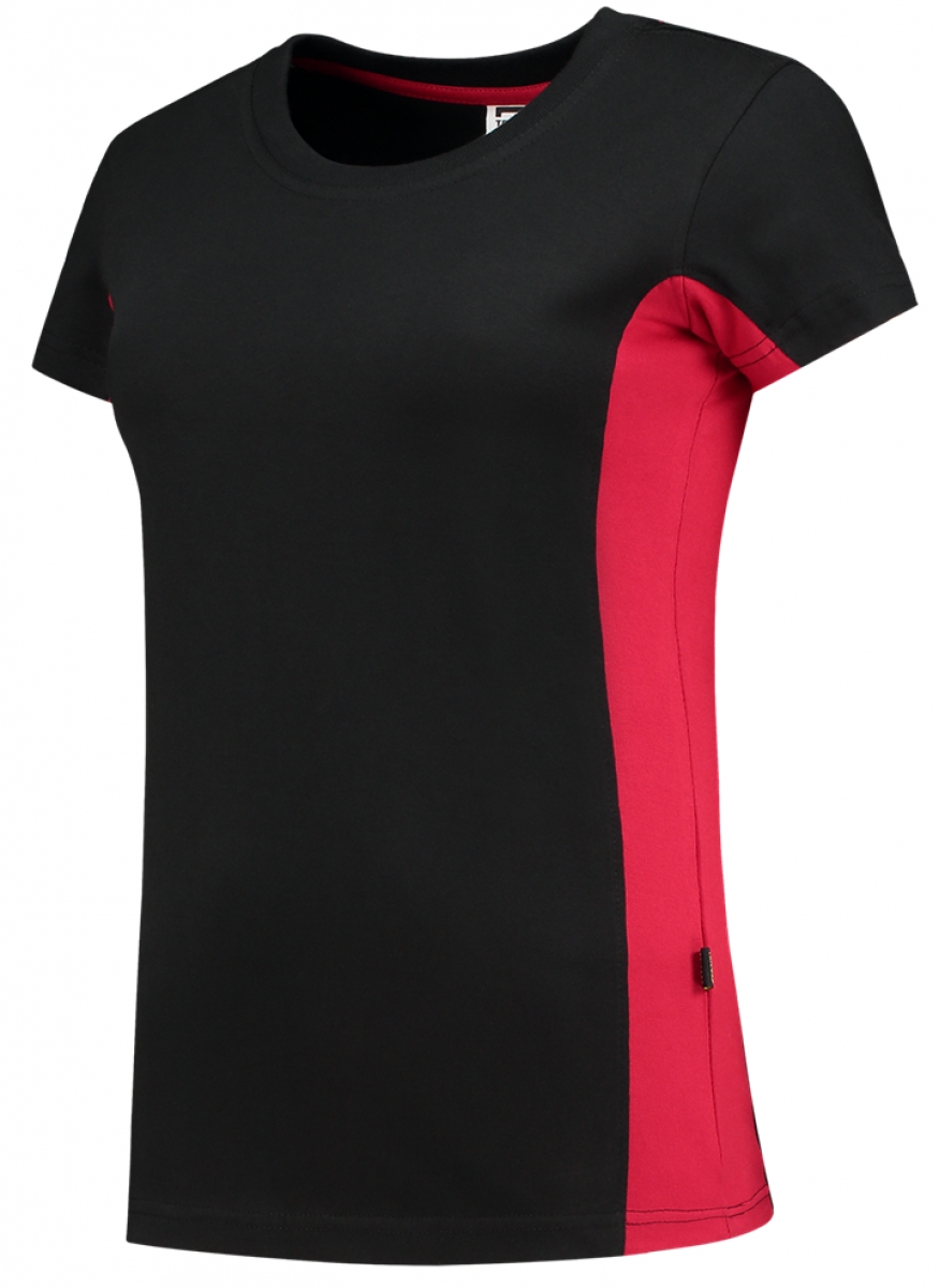 TRICORP-Worker-Shirts, Damen-T-Shirt, Bicolor, 190 g/m, black-red