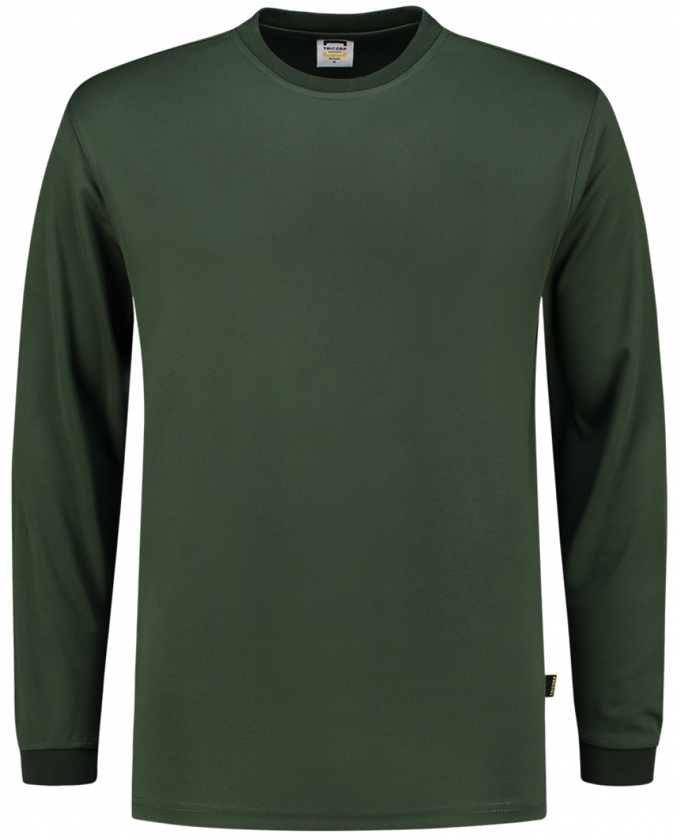 TRICORP-Worker-Shirts, T-Shirt, Basic Fit, UV-Schutz Cooldry, Langarm, 180 g/m, bottlegreen