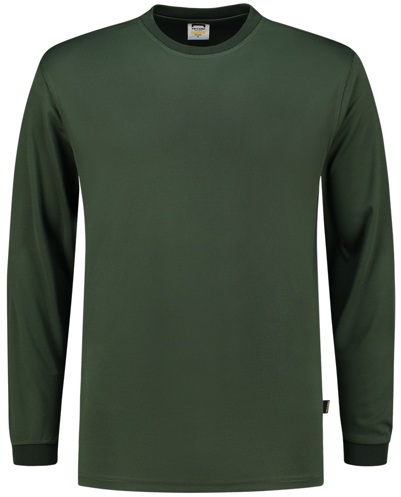 TRICORP-Worker-Shirts, T-Shirt, Basic Fit, UV-Schutz Cooldry, Langarm, 180 g/m², bottlegreen