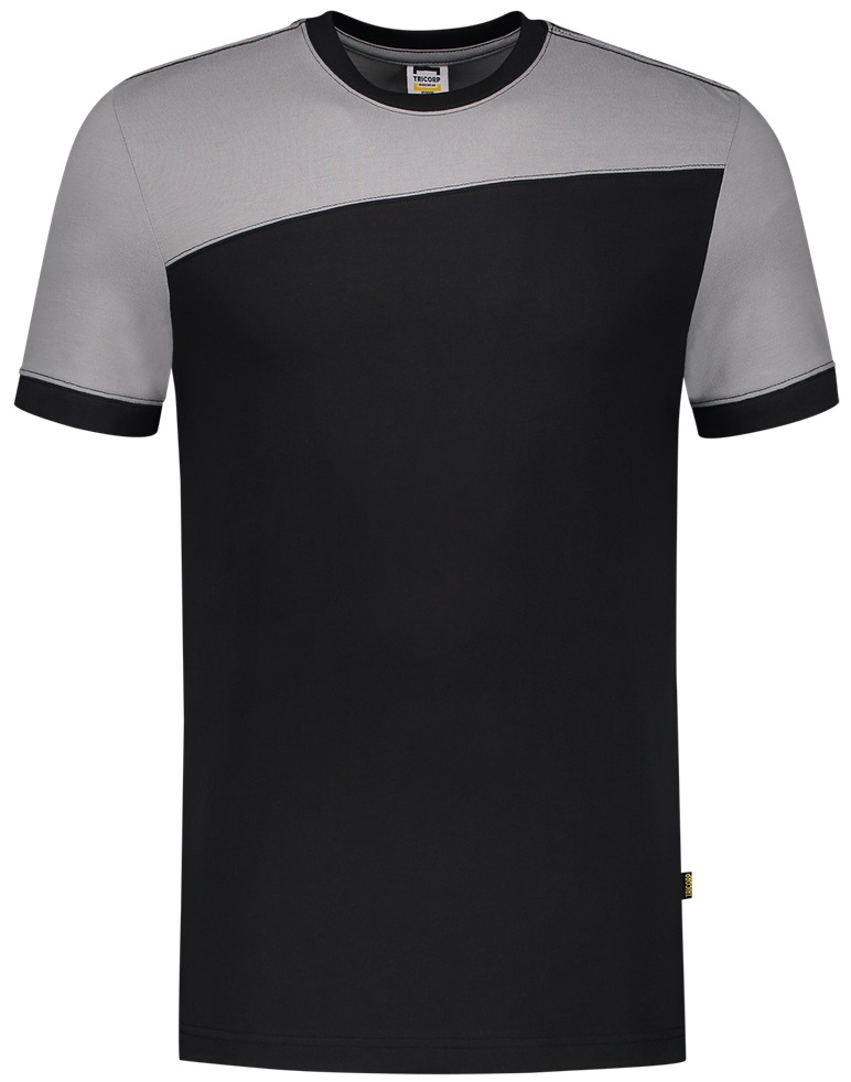 TRICORP-Worker-Shirts, T-Shirt, Basic Fit, Bicolor, Kurzarm, 190 g/m², black-grey
