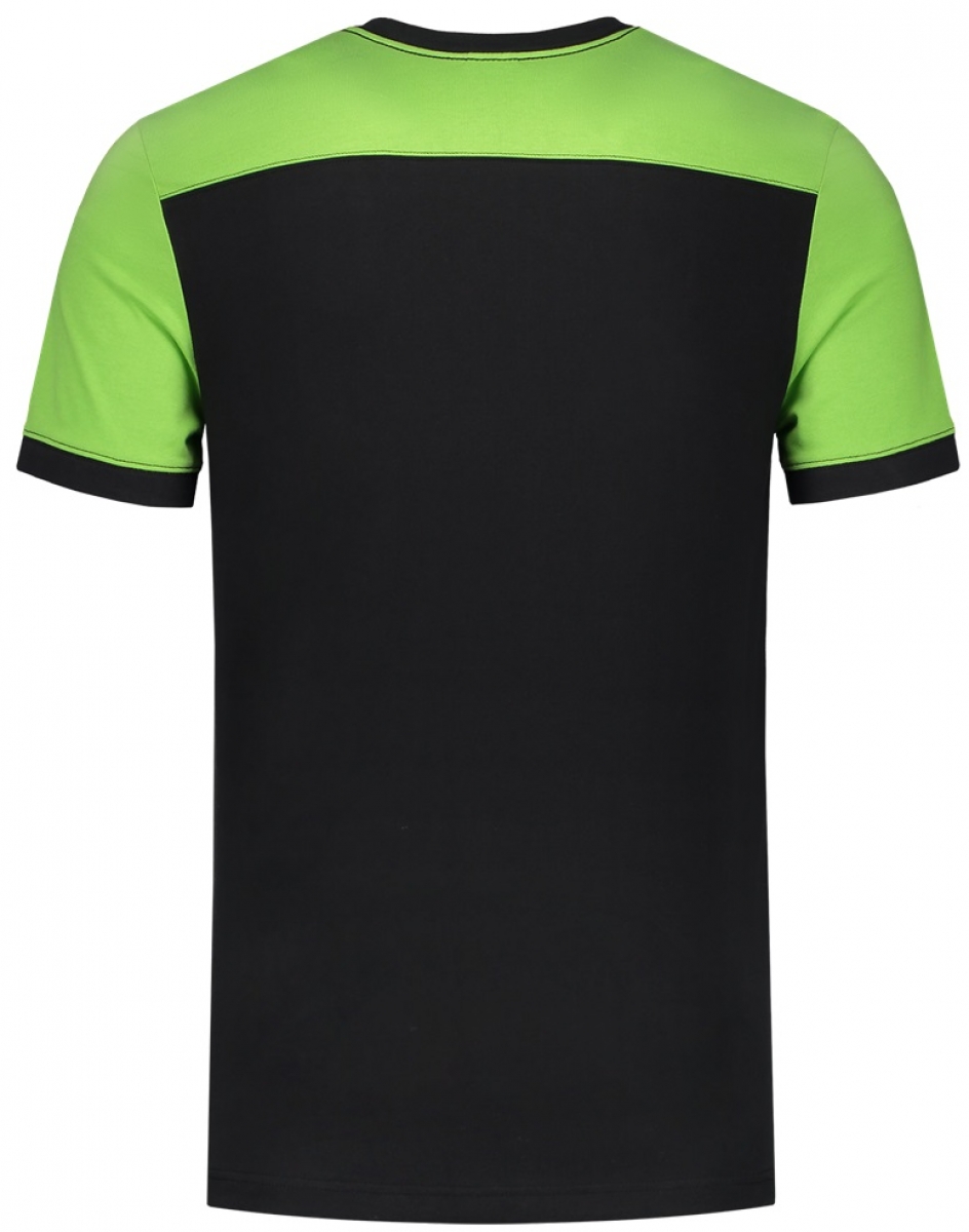 TRICORP-Worker-Shirts, T-Shirt, Basic Fit, Bicolor, Kurzarm, 190 g/m, black-lime