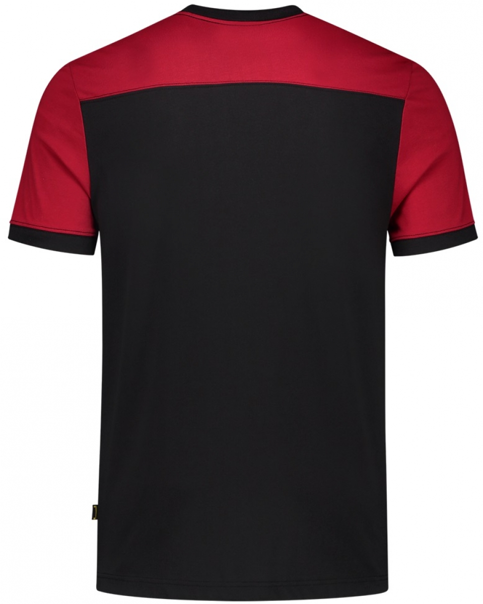 TRICORP-Worker-Shirts, T-Shirt, Basic Fit, Bicolor, Kurzarm, 190 g/m, black-red