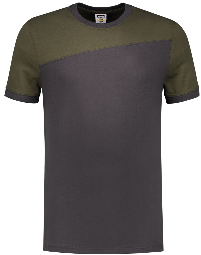 TRICORP-Worker-Shirts, T-Shirt, Basic Fit, Bicolor, Kurzarm, 190 g/m, darkgrey-army