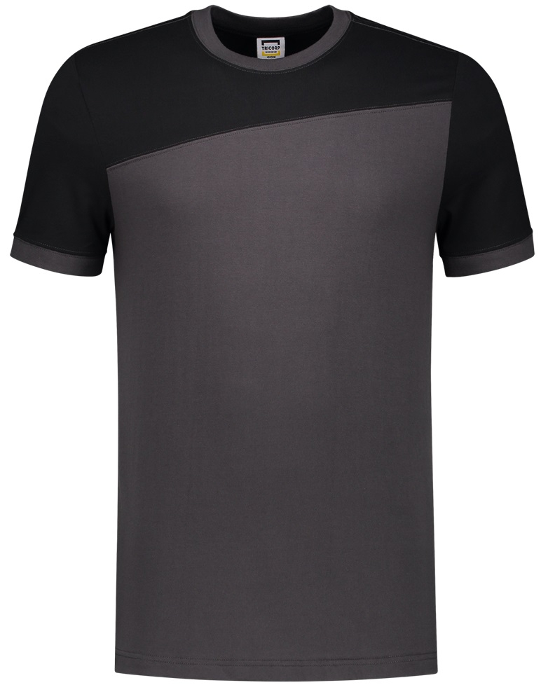 TRICORP-Worker-Shirts, T-Shirt, Basic Fit, Bicolor, Kurzarm, 190 g/m², darkgrey-black