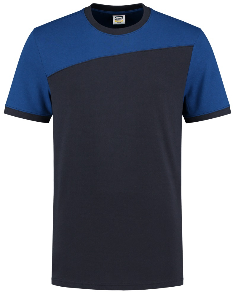TRICORP-Worker-Shirts, T-Shirt, Basic Fit, Bicolor, Kurzarm, 190 g/m², navy-royalblue