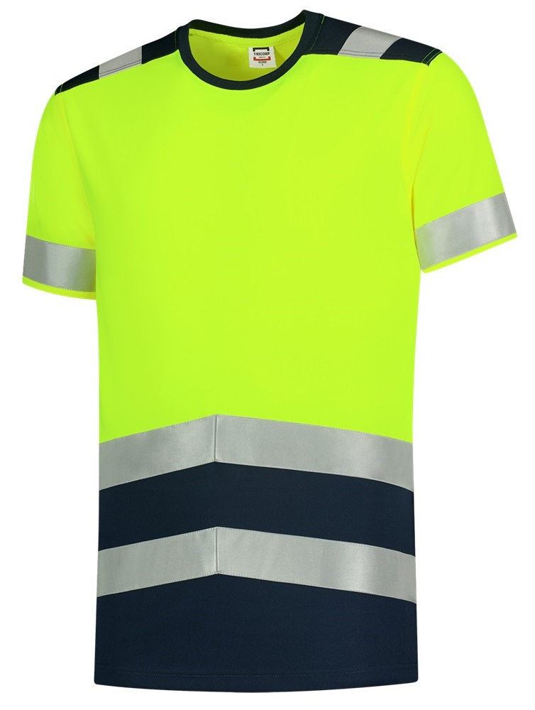TRICORP-Warnschutz, T-Shirt, 180 g/m², warngelb/dunkelblau