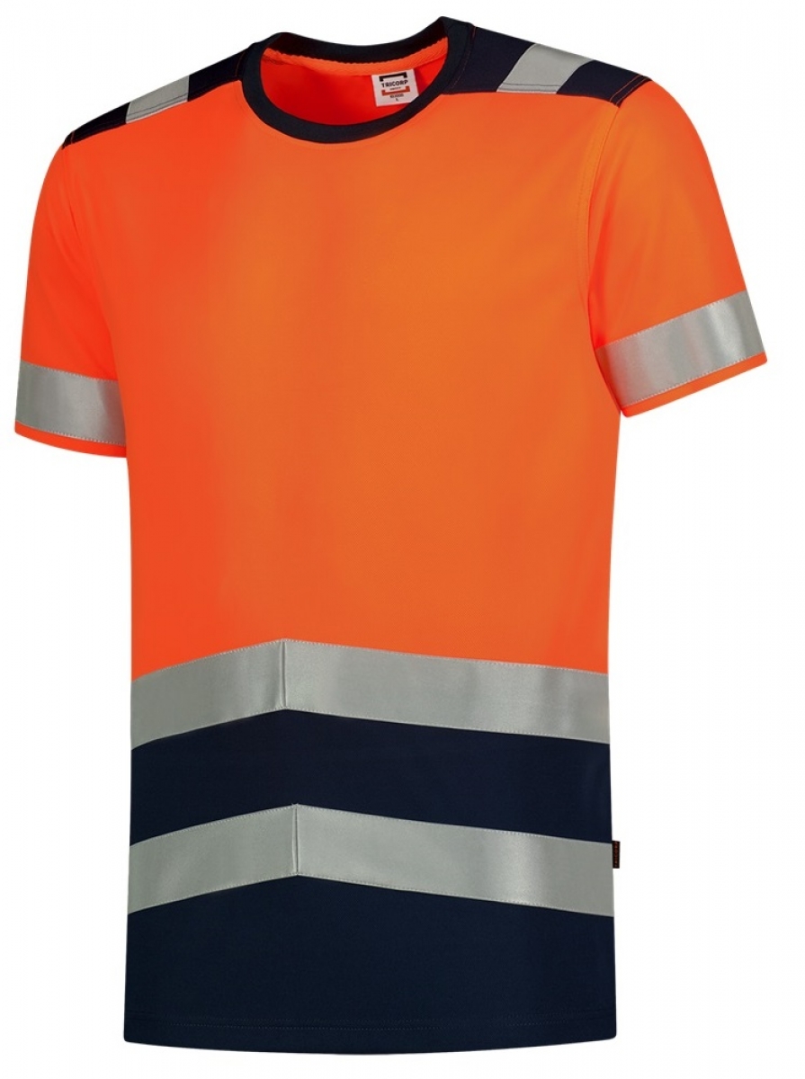 TRICORP-Warnschutz, T-Shirt, 180 g/m, warnorange/dunkelblau