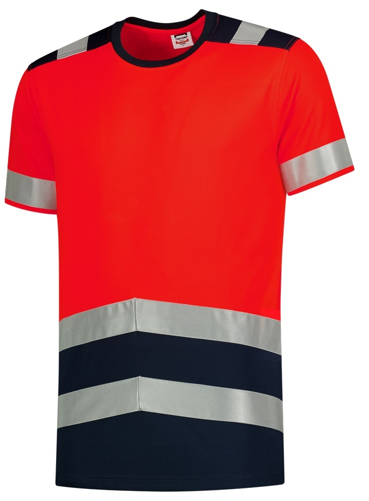TRICORP-Warnschutz, T-Shirt, 180 g/m², warnrot/dunkelblau