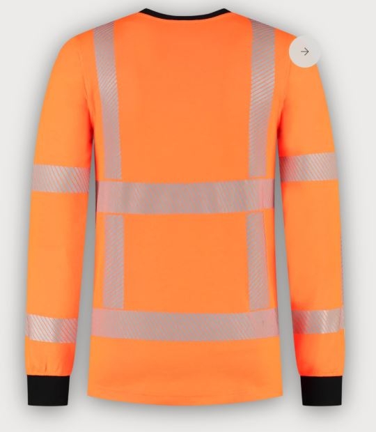 Tricorp Warnschutz T-Shirt Revisible Langarm, Fluor Orange