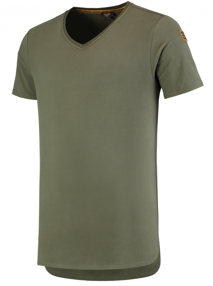 TRICORP-Worker-Shirts, T-Shirts, Premium, V-Ausschnitt, 180 g/m, army