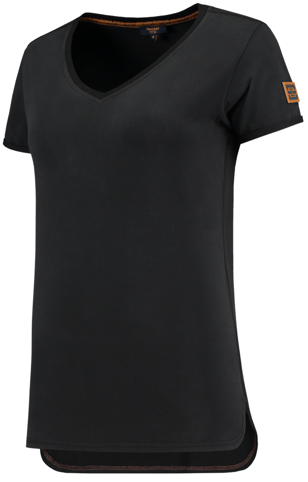 TRICORP-Worker-Shirts, Damen-T-Shirts, Premium, V-Ausschnitt, 180 g/m², black