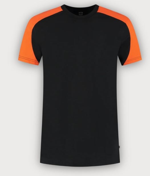 Tricorp T-Shirt Bicolor Redefined, Black-Orange