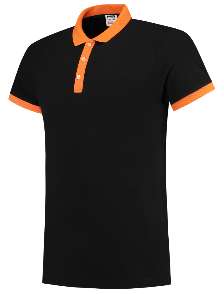 TRICORP-Worker-Shirts, Poloshirts, Bicolor, 210 g/m, schwarz/orange