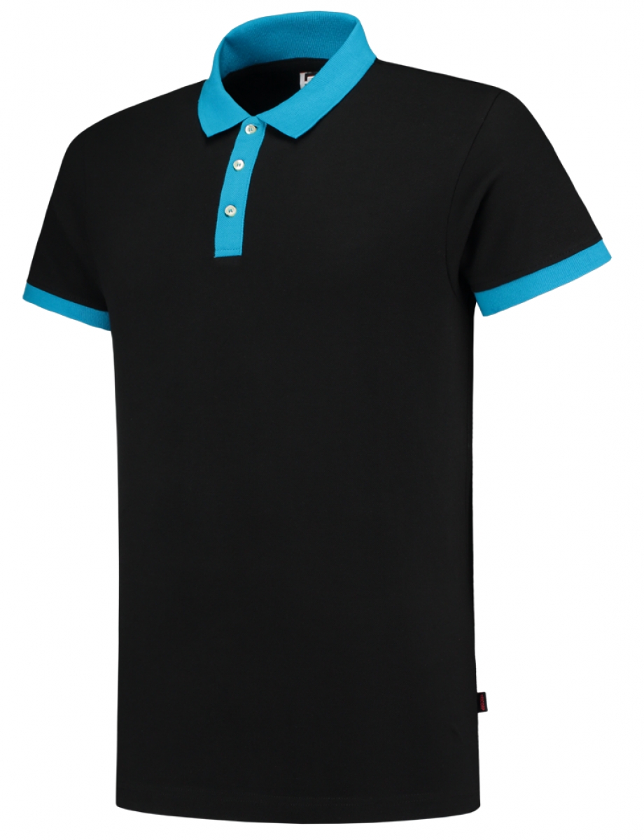 TRICORP-Worker-Shirts, Poloshirts, Bicolor, 210 g/m, schwarz/turquoise