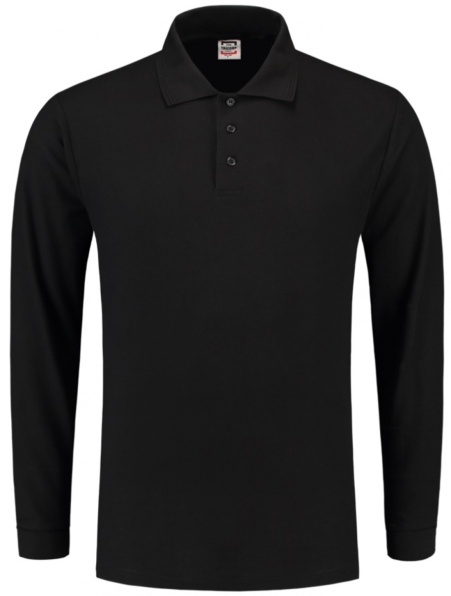 TRICORP-Worker-Shirts, Poloshirt, Basic Fit, Langarm, 180 g/m, black