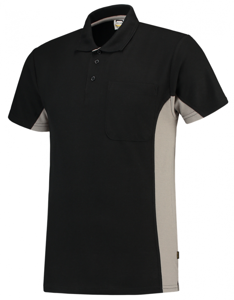 TRICORP-Worker-Shirts, T-Shirt, mit Brusttasche, Bicolor, 180 g/m, black-grey
