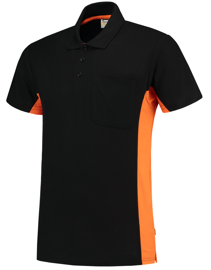 TRICORP-Worker-Shirts, T-Shirt, mit Brusttasche, Bicolor, 180 g/m², black-orange