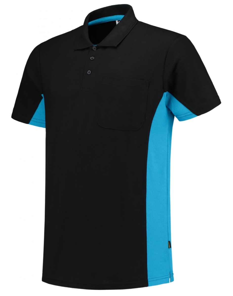 TRICORP-Worker-Shirts, T-Shirt, mit Brusttasche, Bicolor, 180 g/m, black-turquoise