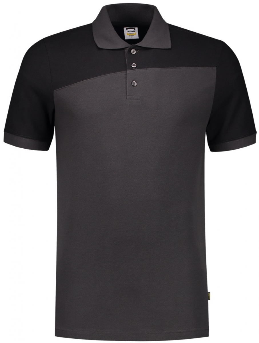 TRICORP-Worker-Shirts, Poloshirt, Bicolor, Basic Fit, Kurzarm, 180 g/m, darkgrey-black
