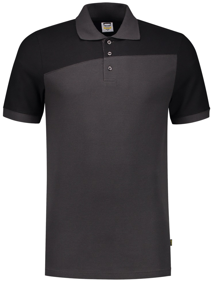 TRICORP-Worker-Shirts, Poloshirt, Bicolor, Basic Fit, Kurzarm, 180 g/m², darkgrey-black