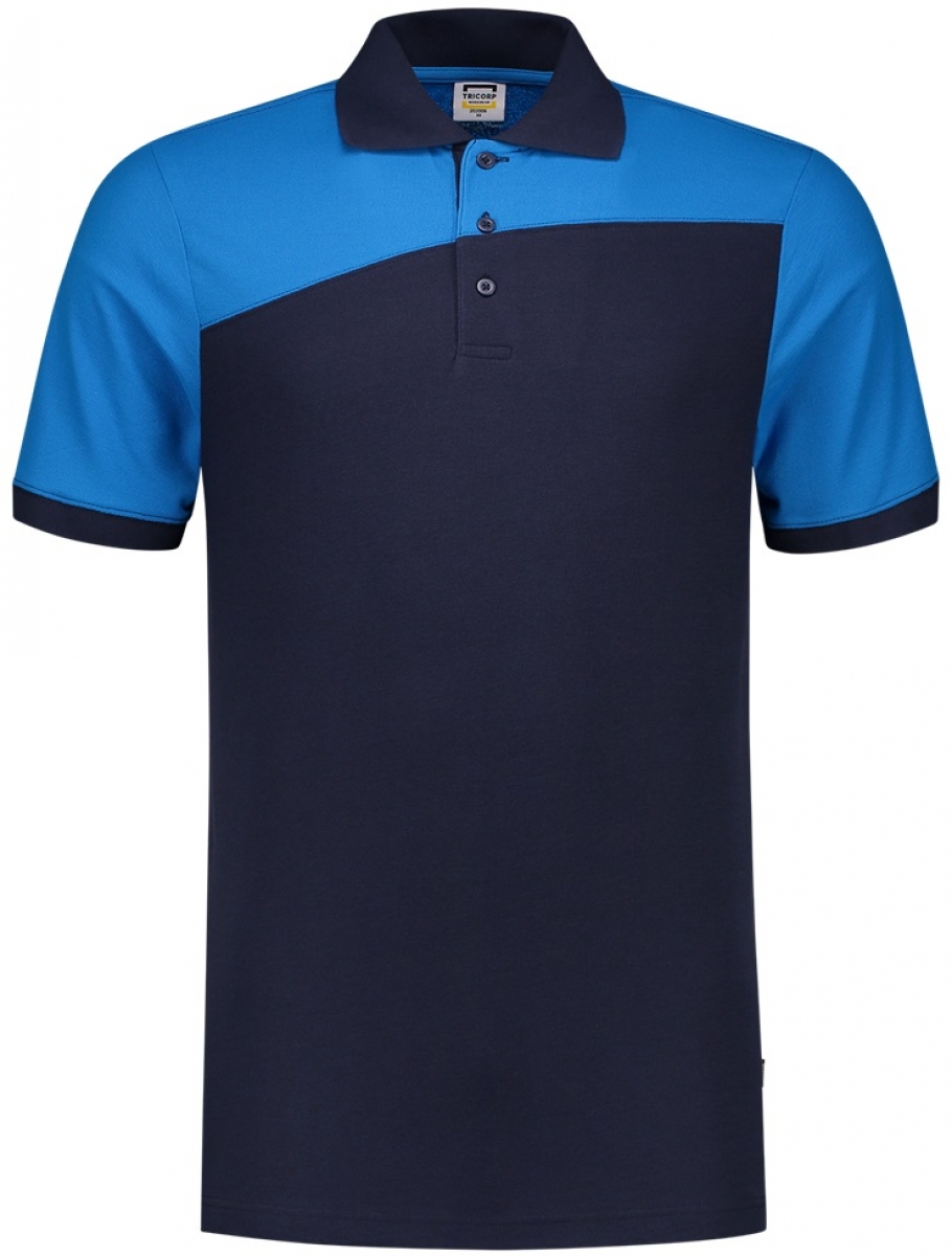 TRICORP-Worker-Shirts, Poloshirt, Bicolor, Basic Fit, Kurzarm, 180 g/m, ink-turquoise