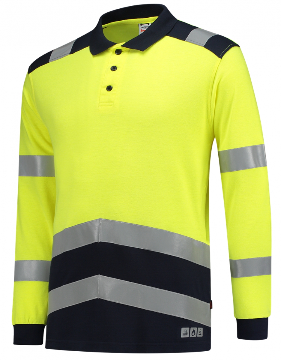 TRICORP-Warnschutz, Poloshirt, Multinorm, langarm, 200 g/m, warngelb