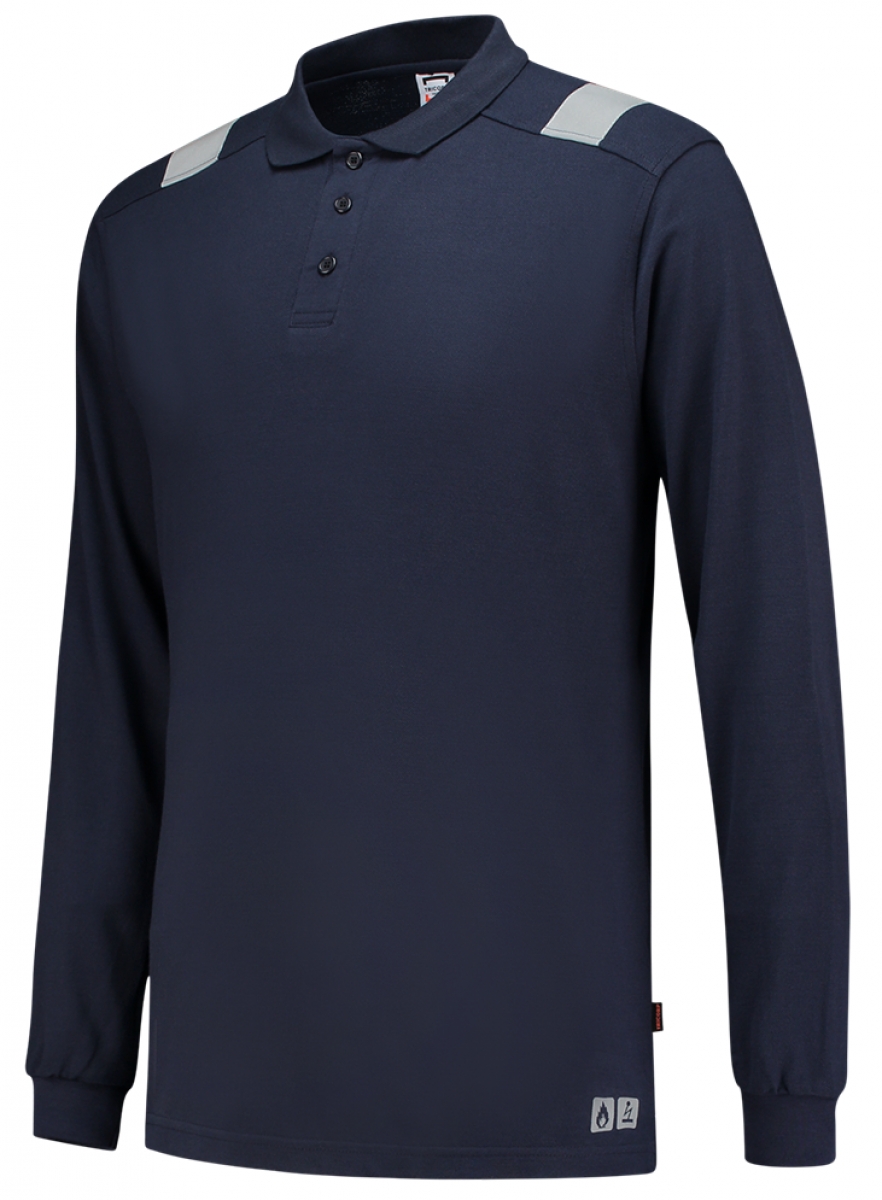 TRICORP-Warnschutz, Poloshirt, Multinorm, langarm, 200 g/m, dunkelblau