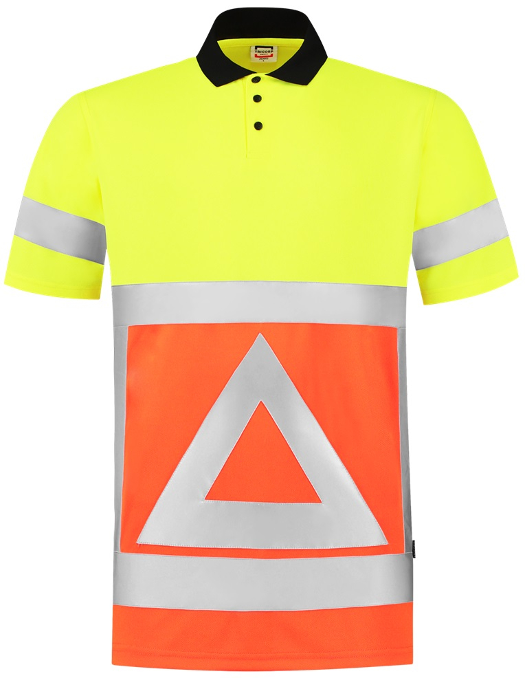 TRICORP-Warnschutz, Poloshirt, Verkehrsregler, warnorange/warngelb