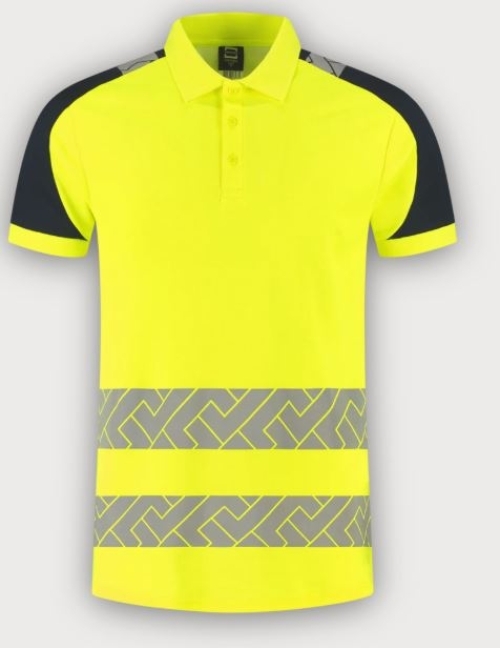 Tricorp Warnschutz Poloshirt Visibility Redefined, Fluor Yellow-Ink