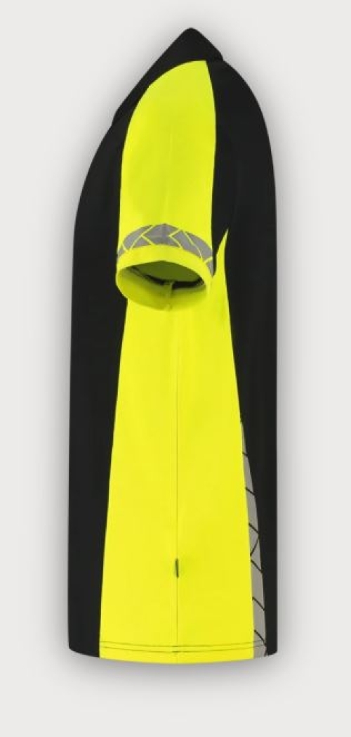 Tricorp Poloshirt Reflective Redefined, Black-Fluor Yellow