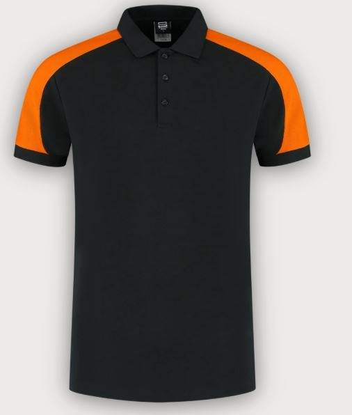 Tricorp Poloshirt Bicolor Redefined, Black-Orange