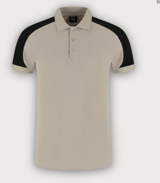 Tricorp Poloshirt Bicolor Redefined, Sand-Black