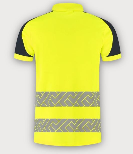 Tricorp Warnschutz Poloshirt Visibility Redefined Industriell Waschbar, Fluor Yellow-Ink