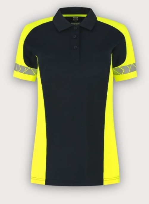 Tricorp Warnschutz Poloshirt Reflective Redefined Damen, Ink-Fluor Yellow