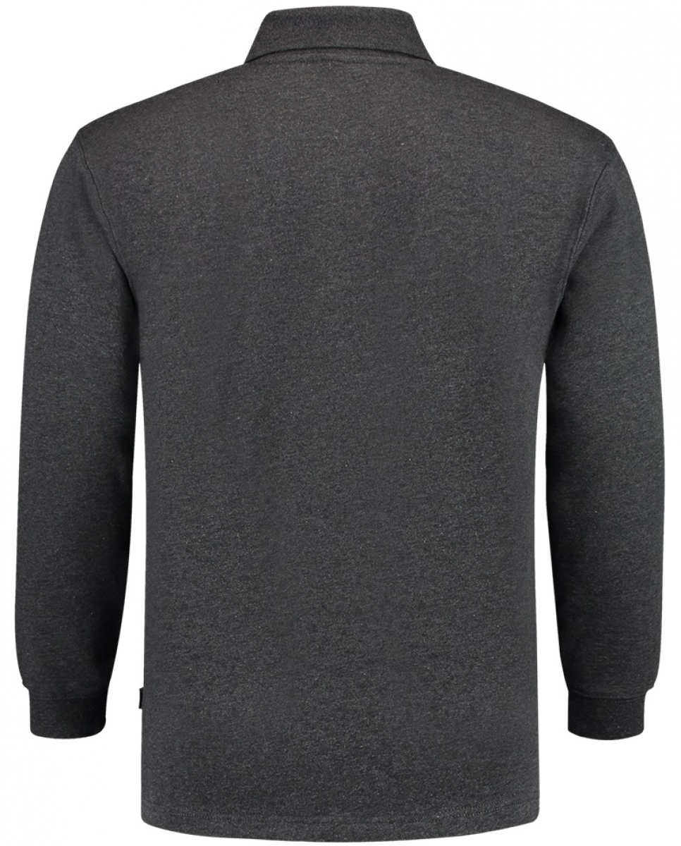 TRICORP-Worker-Shirts, Sweatshirt, Polokragen, Basic Fit, Langarm, 280 g/m, anthrazit meliert