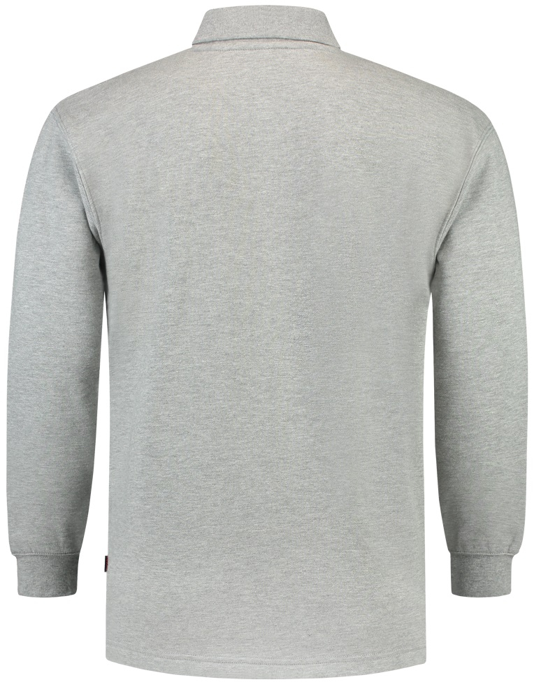 TRICORP-Worker-Shirts, Sweatshirt, Polokragen, Basic Fit, Langarm, 280 g/m², grau meliert