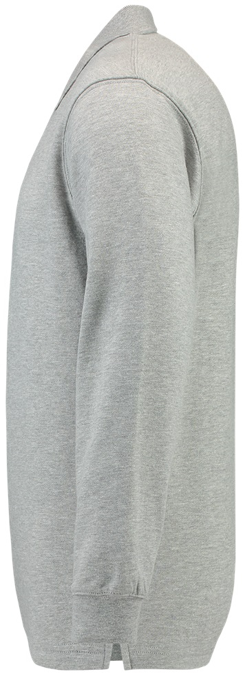 TRICORP-Worker-Shirts, Sweatshirt, Polokragen, Basic Fit, Langarm, 280 g/m², grau meliert