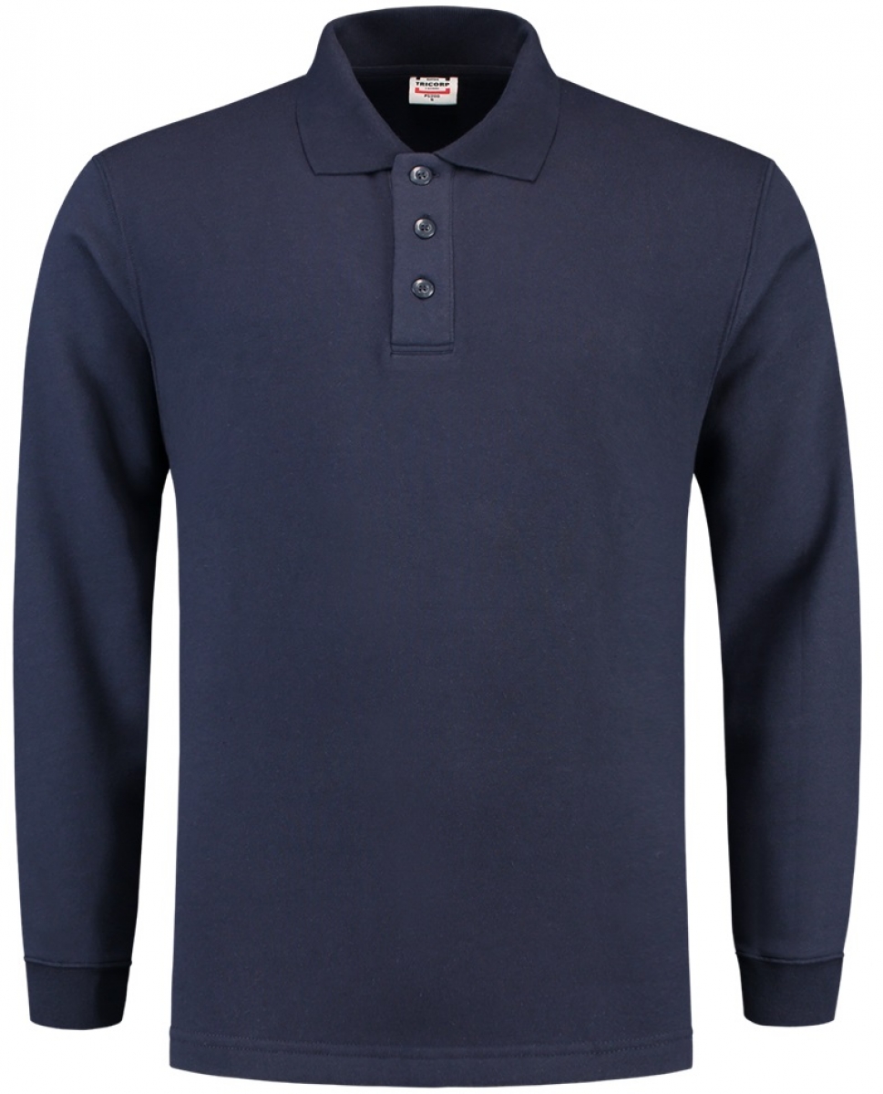 TRICORP-Worker-Shirts, Sweatshirt, Polokragen, Basic Fit, Langarm, 280 g/m, ink