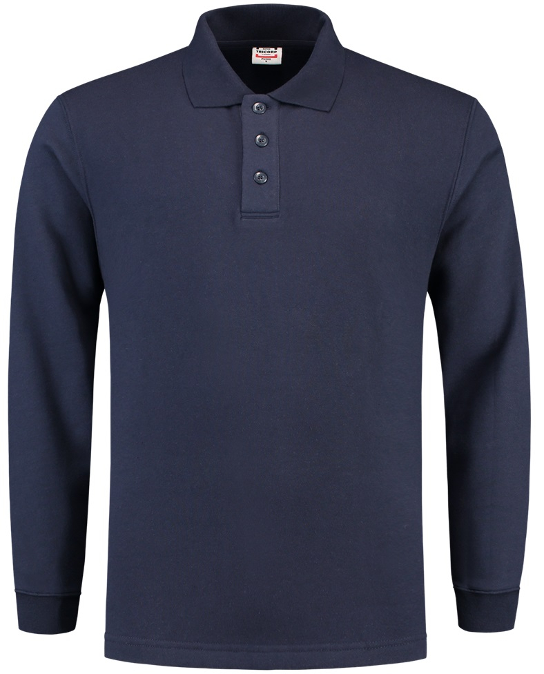 TRICORP-Worker-Shirts, Sweatshirt, Polokragen, Basic Fit, Langarm, 280 g/m², ink