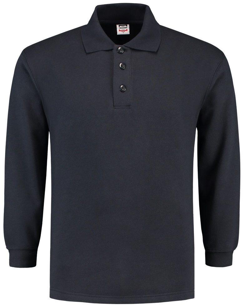 TRICORP-Worker-Shirts, Sweatshirt, Polokragen, Basic Fit, Langarm, 280 g/m², navy