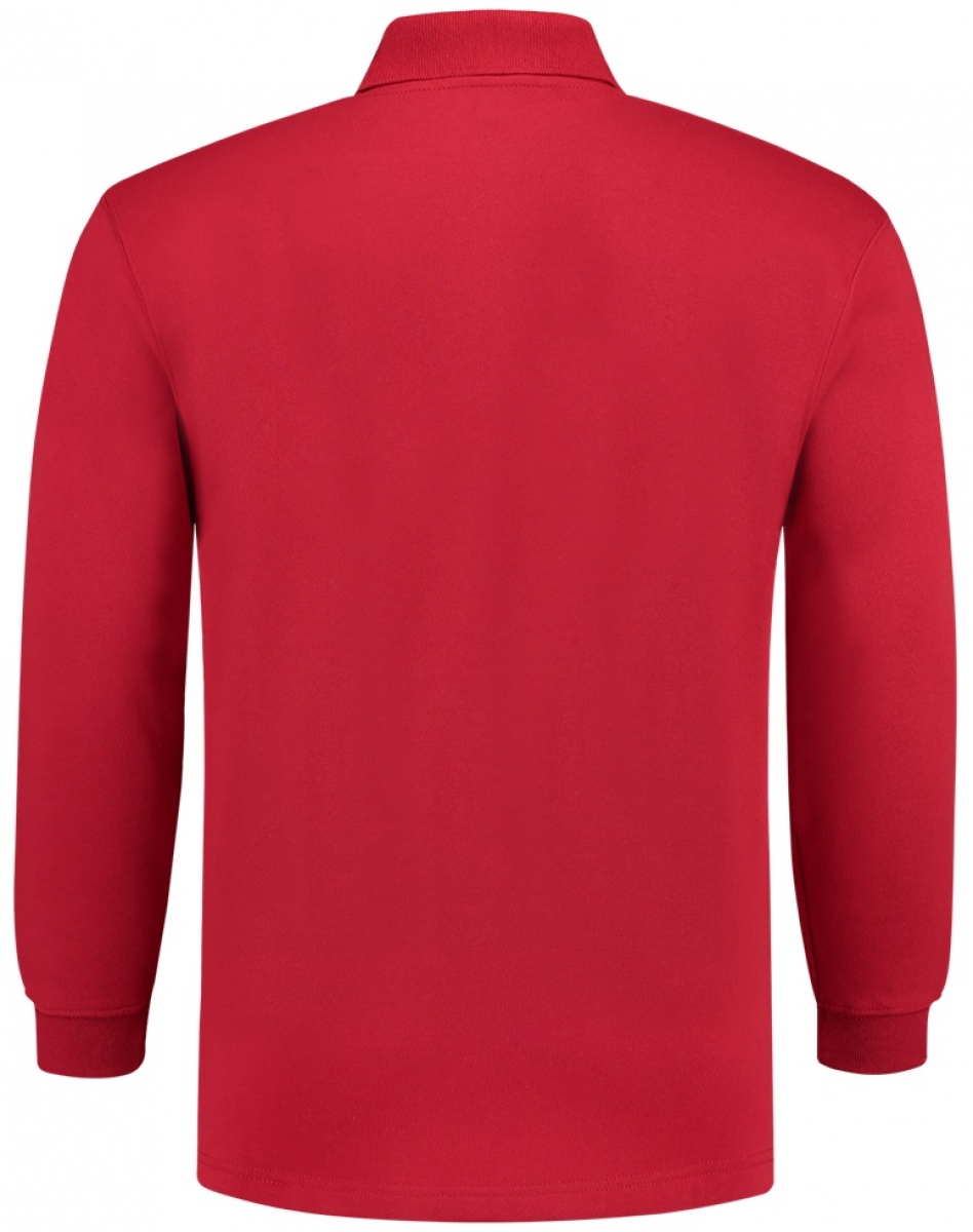 TRICORP-Worker-Shirts, Sweatshirt, Polokragen, Basic Fit, Langarm, 280 g/m, red