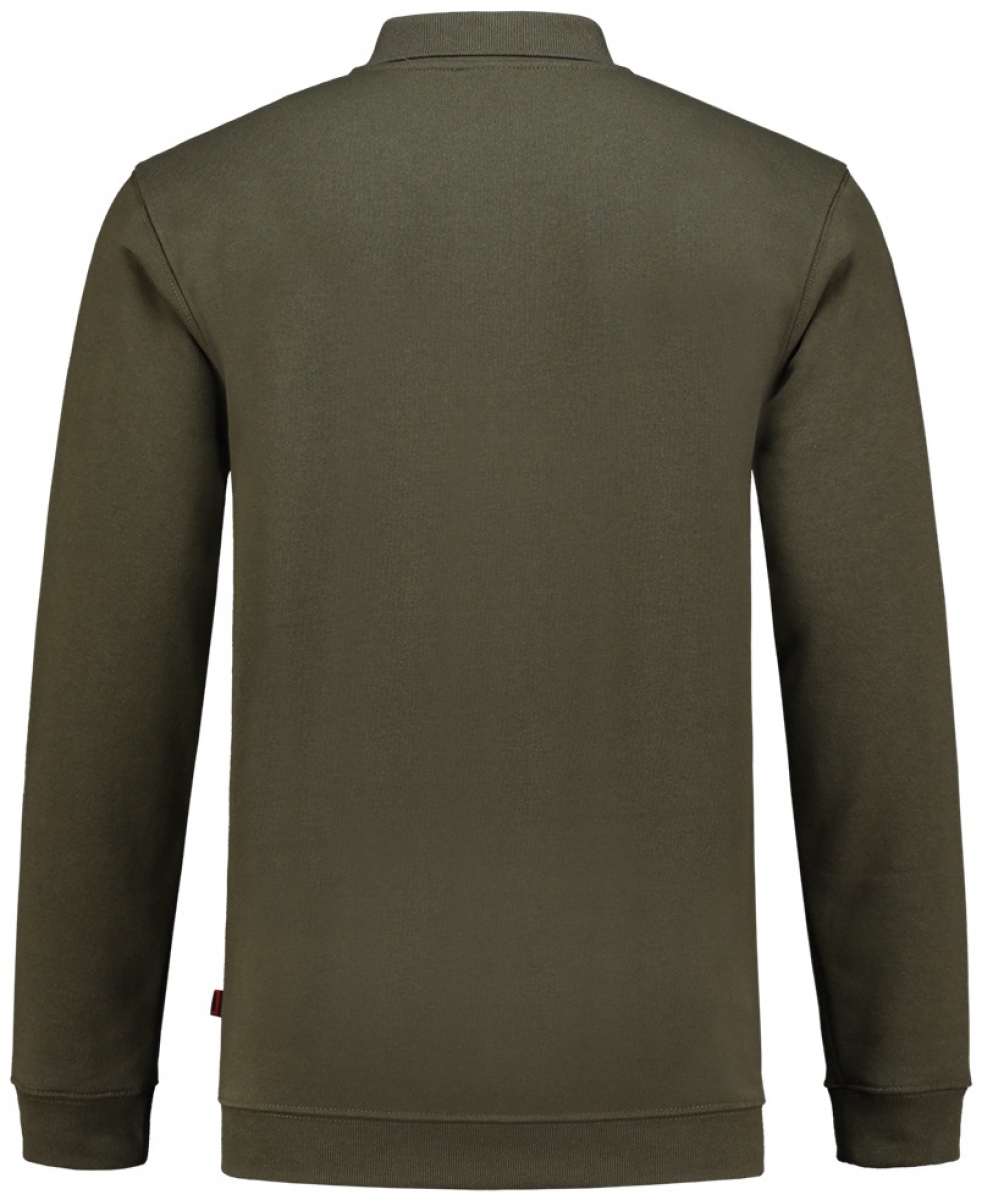 TRICORP-Worker-Shirts, Sweatshirt Polokragen und Bund, Basic Fit, Langarm, 280 g/m, army